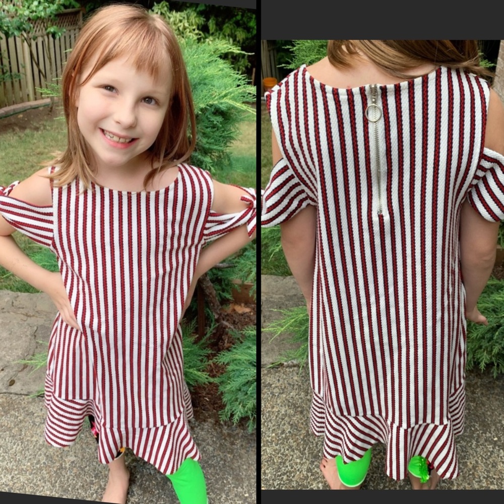 ZARA GIRLS, stripy dress!!